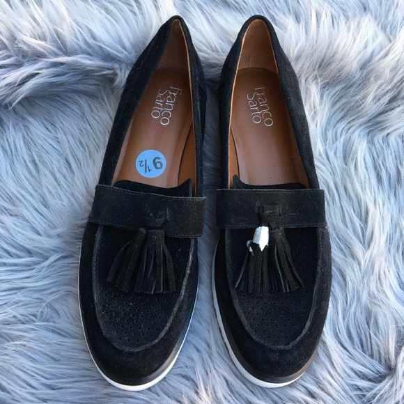 Franco Sarto Black Tassel Mocassins - Picture 1 of 7